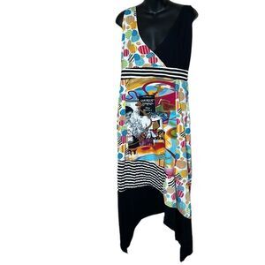 Savage culture assymetrical vintage y2k colorful abstract art to wear large